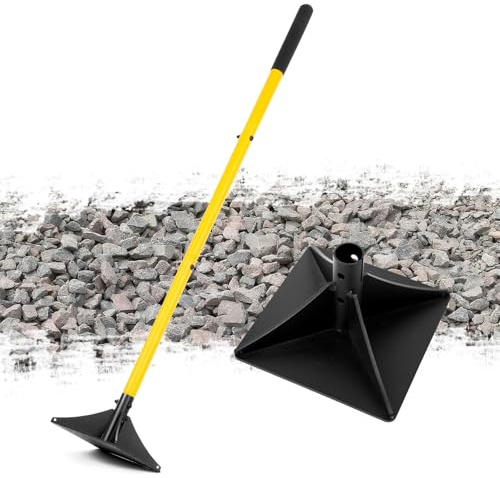 20cm x 20cm Stahlstampfer, Schwerlast-Handwerkzeug zum Verdichten, Ideal für das Nivellieren von Boden, Kies, Asphalt und Einfahrten, Manuelle Rüttelplatte und zur Ausbesserung von Asphaltbelägen