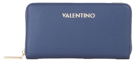VALENTINO Porte-Monnaie FAE Re Zip Around Wallet Blu Bleu Marine