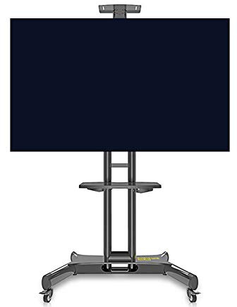 SaryEdge Supporto Universale per TV, Carrello per TV, Supporto Mobile per TV con Ruote per TV LCD, LED, OLED, a Schermo Piatto, al Plasma da 32 a 65 Pollici, mensole per espo,