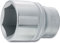 Hazet 1000-22 Douille carré creux 20 mm/profil à 6 pans extérieurs Taille 22 longueur 52 mm