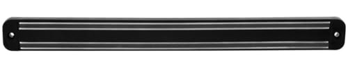Fackelmann NIROSTA Magnetleiste, Messermagnetschiene aus Kunststoff, Magnetband für Küchenhelfer aus Edelstahl (Farbe: Schwarz/Silber), Menge: 1 Stück
