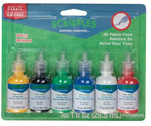 I Love Peinture pour créer Scribbles Tissu 3D Peintures 1 oz 6 kg-Shiny