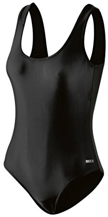 Beco Damen Badeanzug Basic Badeanzug Schwimmanzug für Damen einfarbig, schwarz, 36, 0/8214