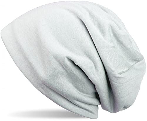 styleBREAKER Unisex Beanie Mütze Einfarbige mit Thermo-Fleece Futter, warme Winter Mütze gefüttert 04024008, Farbe:Hellgrau