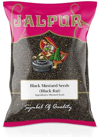 JALPUR MILLERS Premium Black Mustard Seeds 1kg – Whole Rai for Cooking, Pickling, Indian Spices – Bold Flavour, Aromatic & Natural, Essential Spice, Fresh for Authentic Taste in Curries & Chutneys