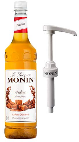 Monin Premium Coffee Syrup 1 Litre Praline and Pump