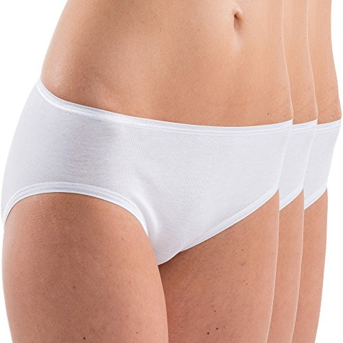 HERMKO 5031 3er Pack Damen Midi-Slip aus 95% Baumwolle + 5% Elastan