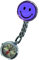 Tiga-Med Schwesternuhren-2er-Set Smiley Violett mit Kette und Clip (2 Stück)