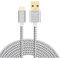 USB to Micro USB Cable 3M, White Micro USB Android Charger Cable Fast Charging Cable Nylon Braided Lead for Samsung Galaxy S7 Edge S6 S5 J7 J6 J5 J3 Note 5 A6 A10, Huawei Y7 Y6, Kindle, Xbox, PS4