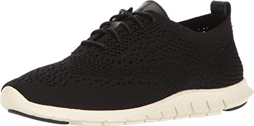 Cole Haan Zerogrand Wingtip, Zapatos de Cordones Oxford Mujer, Negro (Blk Knt/Lthr/IV Blk Knt/Lthr/IV), 38.5 EU