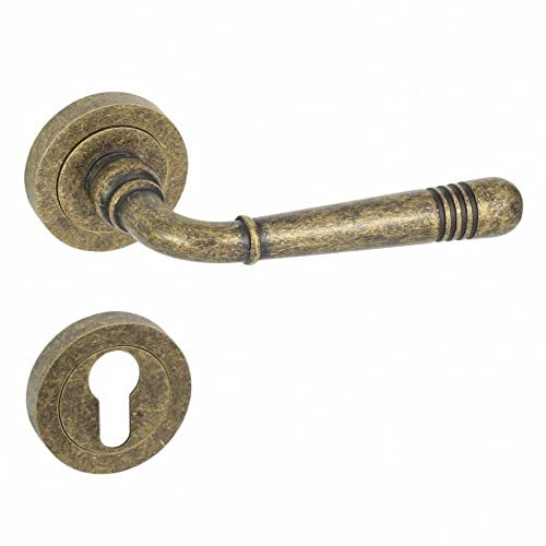 domino Türgriff LOFT-R M75 PZ-Profilzylinder Drückergarnitur für Zimmertüren Türdrücker-Set Rosetten-Garnitur Türbeschläge