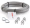 Seilwerk STANKE 5m fune di acciaio zincato, fune di acciaio 5mm 6x7, 2x ditale, 4x morsetto di prua - SET 1