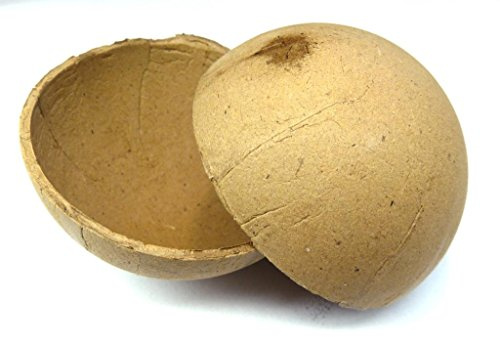 Lot de 10 boules en carton de 67 mm avec deux demi-coquilles d'hémisphères