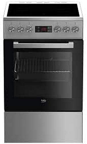 Beko FSM57300GX - Cocina (Cocina independiente, Acero inoxidable, Giratorio, Tocar, Frente, Esmalte, Cerámico)