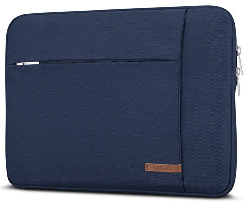 CASEZA Laptophülle 15-15.6 Zoll Blau London Laptop Sleeve 15-15.6 Schutzhülle Laptoptasche Hülle Case für Dell HP ASUS Acer Lenovo uvm. - Notebook Tasche Wasserfest mit 2 Seitentaschen