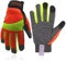 HANDLANDY Anti Vibration Arbeitshandschuhe Hi-vis Reflektierende Stoßdämpfende Sicherheitshandschuhe, Touchscreen, flexibler Spandex-Rücken Vibrant Handschuhe Hi-vis Gelb & Orange