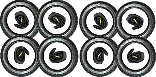 8x 12 12 1/2 x 2 1/4 = 62-203 CBK-MS® Leichtlauf Reifen + Schlauch mit 45° Winkel Autoventil Kinderwagen Roller Dreirad Laufrad Fahrrad Anhänger