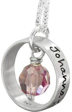 Geburtsteinkette, Taufkette, Taufring, Geburtsteinkette, Taufkette, Taufring, Geburtsring, Monatssteinkette aus 925 Silber, Personalisierte Geschenke