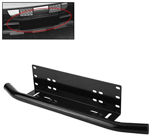 License Plate Bracket, Universal Mounting Brackets Bull Bar Aluminum Alloy License Number Plate Frame Bumper Mount Light Lamp LED Holder for Off Road Work Light