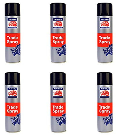 Tetrosyl ATS013 Trade Spray Paint Satin Black 500ml x 6