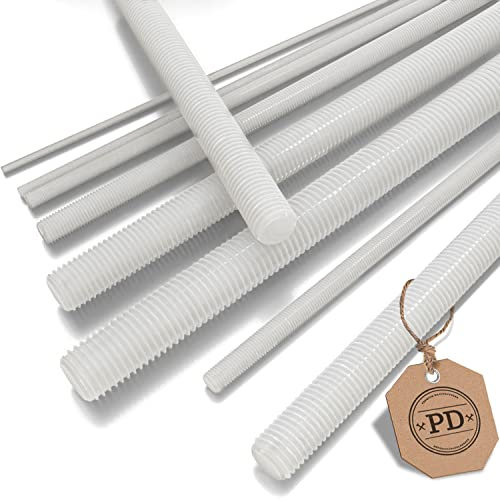 PD® Kunststoff Gewindestangen M6 (DIN 976 / DIN 975) | 1 Meter Gewindestab aus Nylon mit Regelgewinde | Zuschneidbare Gewindebolzen in vielen Größen & Mengen | 1 Stück