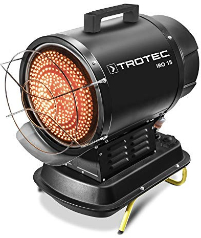 TROTEC Iro 15 Infrarot Heizöl Strahlungsheizung, niedriger Verbrauch, 20 kW, Keine Luftbewegung, LED-Display, Überhitzungsschutz, tragbar, Schwarz, Büro, Zuhause