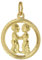trendor Sternzeichen Zwilling 333 Gold Anhänger Ø 16 mm modischer Tierkreiszeichen Anhänger aus Echtgold für Damen und Herren, elegante Geschenkidee, 39000-06