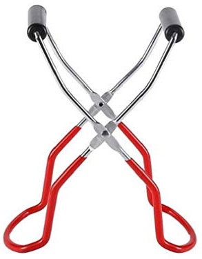 Hotaden Canning Jar Tong Stainless Steel Anti-scalding Lifter Non-slip Feeding Bottle Clip for Home Anti-skid Anti-scald Jar Clamp 1pc (red)