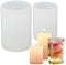 Pillar Candle Moulds for Candle Making Silicone Candle Mould Set 2 Sizes Cylinder Candle Mould Resin Casting Mould for DIY Aromatherapy Candles Making Supplies