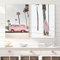 Rose Pastel Rétro Hippie Van Impression Sur Toile Palmier Surf Plage Tropicale Paysage Peinture Mur Photos Salon Décor À La Maison Sans Cadre-50X70cmX2
