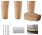 4 Pieds de Meubles Modernes,Pieds de Bureau en Bois de Chêne Massif,Pieds de Canapé Coniques,Pattes de Meuble,Pattes de Cabinet TV,pour Diy Meuble,Accessoires Inclus (8cm/3.15in)