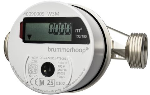 Funk Warmwasserzähler Waterstar M-ETH Q3:2,5 DN15 wireless M-Bus OMS (80 mm); Eichung 2026 gültig bis 2031
