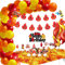 Feuerwehr Geburtstag Deko Geburtstagsdeko Feuerwehr Tischdecke Flamme Feuerwehrauto Folienballon Feuerwehrmann Tortendeko HAPPY BIRTHDAY Girlande Luftballons für Kindergeburtstag Jungen