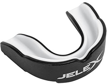 JELEX Safe Trainings Mund Zahnschutz für Erwachsene geeignet für Vollkontaktsportarten, Boxen, Kickboxen, MMA, Hockey, Rugby, Lacrosse, Fußball, Mundschutz gelb, blau oder schwarz