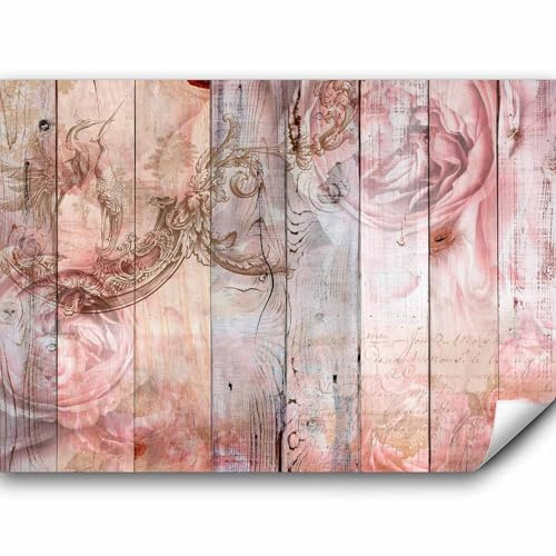murando - Fototapete Premium-Vlies Holzoptik, 400x280 cm, Schlafzimmer | Premium-Vliesstoff, Full HD Druck, hochwertige Verarbeitung fürs Wohnzimmer, schnelle Montage, lichtbeständig, geruchsfrei