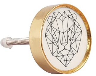 G Decor Messing Wild Animals Türknauf Schrank Schublade (Löwe)