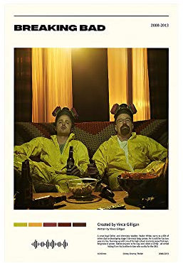 Meitux Breaking Bad Filmposter Leinwand Gemälde Wandkunst Poster für Schlafzimmer Wohnzimmer Ästhetische Dekoration 30 x 45 cm ungerahmt