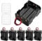 6 Stücke 6x1.5V AA Batteriehalter, KUOQIY 9V Kunststoff Batteriehalter Gehäuse mit Drahtkabel, mit 2 Stücke Batteriebox aus Kunststoff
