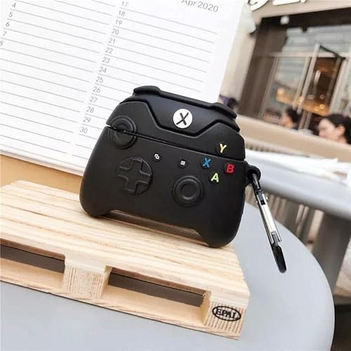 Sunny Fashion Compatible for Airpods Pro Soft Silicone Protective Case Cute 3D Design Shockproof Case Cover for Airpods Pro (Black Gaming)