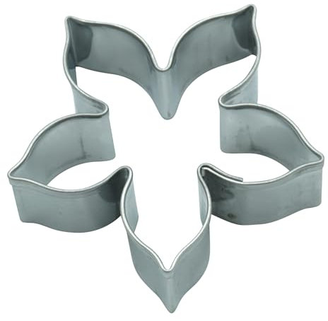 BekkiB - Cortador de galletas flor - Cortador de galletas aprox. 4,9 x 4,9 m - Molde de acero inoxidable apto para lavavajillas - Para hornear galletas - 3472