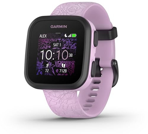 Garmin Bounce™, Kids Smartwatch, Two-Way Text and Voice Messaging, Location Tracking, Lilac Floral