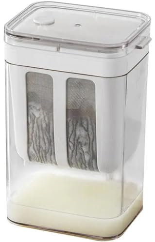 Foribyw Greek Yogurt Strainer - 1100ML Fine Mesh Yogurt Filter with Lid - Cheese & Whey Separator - Parfait Maker