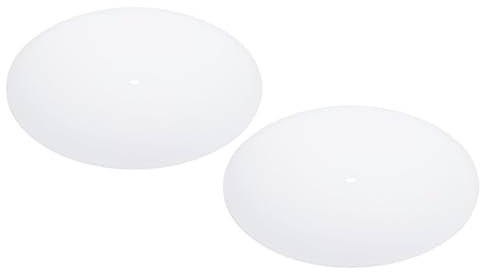 PATIKIL Lampenschirm Diffusor 2Stk 15.5 Durchmesser mit 3/8 Mittelloch Rund Diffusor für Trommel Lampenschirme Pendelleuchten Passt 16-18 Öffnungen Mattiert Weiß