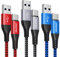 Câble USB C [3M/Lot de 3],Câble USB vers USB C Charge Rapide Nylon Tressé Câble Chargeur pour Galaxy S23 S22 S21 S20 Plus S21 S22 S23 S10 S9 S8, A20E A51 A70 A71,PS5,Switch,Huawei P40,LG,Google Pixel