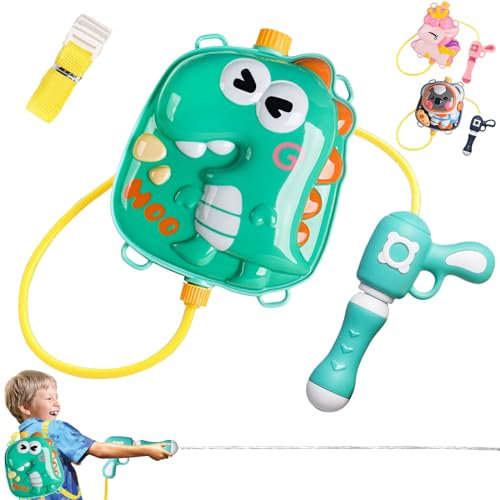 YOUYIKE Water Gun Wasserspritzpistole 2000ml Dinosaurier Rucksack Wasserpistole Kinder,Mit GroßEr Reichweite Spritzpistole 8 Meter Wasser Pistole Geeignet Kinder Ab 4,Water Gun Strandspielzeug
