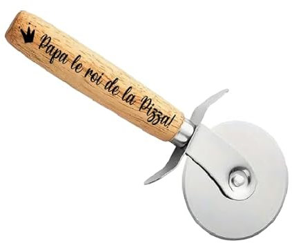 Roulette à Pizza Papa, le Roi de la Pizza - Cadeau Original et Pratique pour Papa - Idéal Anniversaire, Fête des Pères, Noël