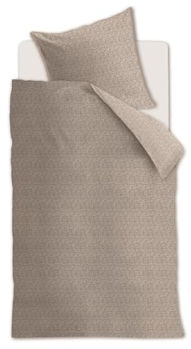 Riviera Maison Renforcé Bettwäsche-Garnitur Braided Farbe Taupe Größe 135x200+80x80