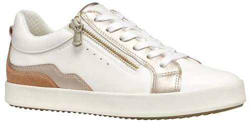 Geox D BLOMIEE J, Zapatillas Mujer, Optic White/Nude, 36 EU