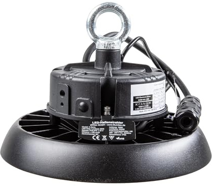 illumitec 8 Stück LED Hallenstrahler 100W UFO High Bay, 185 lm/W, 5000K | Tageslichtweiß, Abstrahlwinkel 90°, mit PHILIPS Netzteil dimmbar 1-10V, für Industrie Lager & Werkstatt, 5 Jahre Garantie