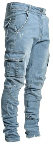 Oanviso Jeans Homme Skinny Jeans Stretch Jeans Pantalons Coupe Slim Pantalons Denim Casual Hip-Hop Jeans de Travail Vintage Jeans Décontractés Pantalon de Jogging Hommes